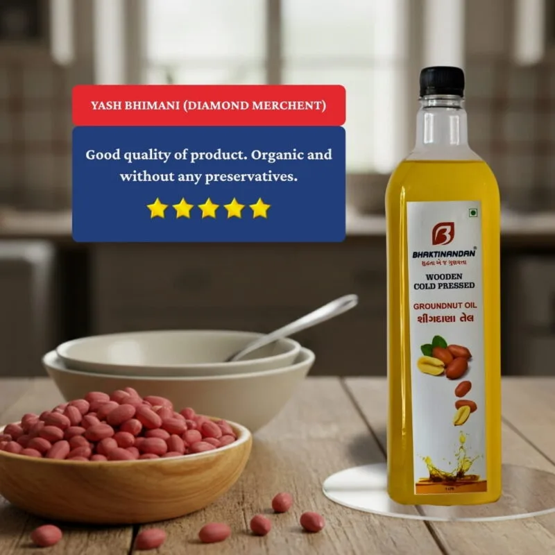 Wooden Cold Pressed Groundnut Oil