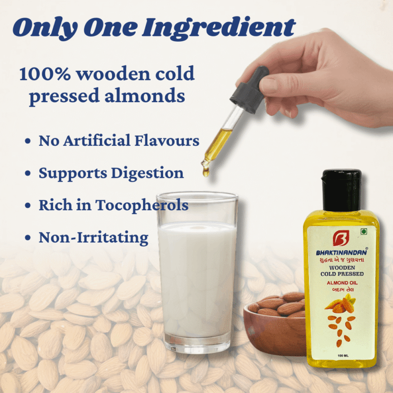 ALMOND OIL  WOODEN COLD PRESSED (100 ML)