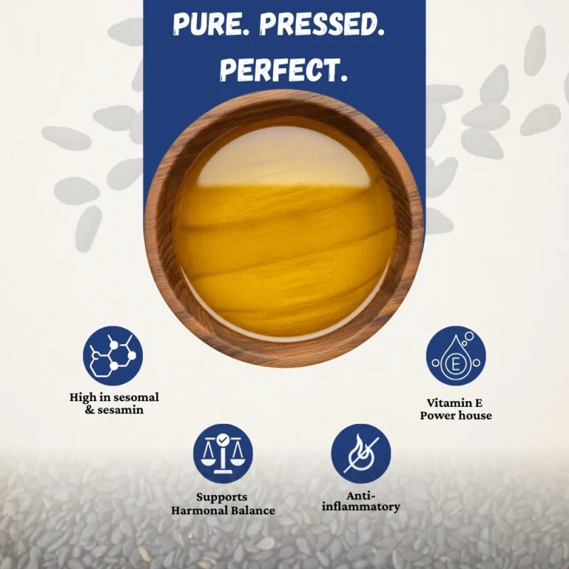 Wooden Cold Pressed Black Sesame Oil