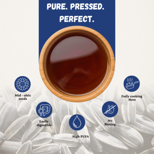 WOODEN COLD PRESSED SUNFLOWER OIL (1 LTR)