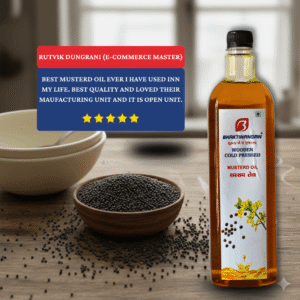 WOODEN COLD PRESS MUSTARD OIL (1 LTR)